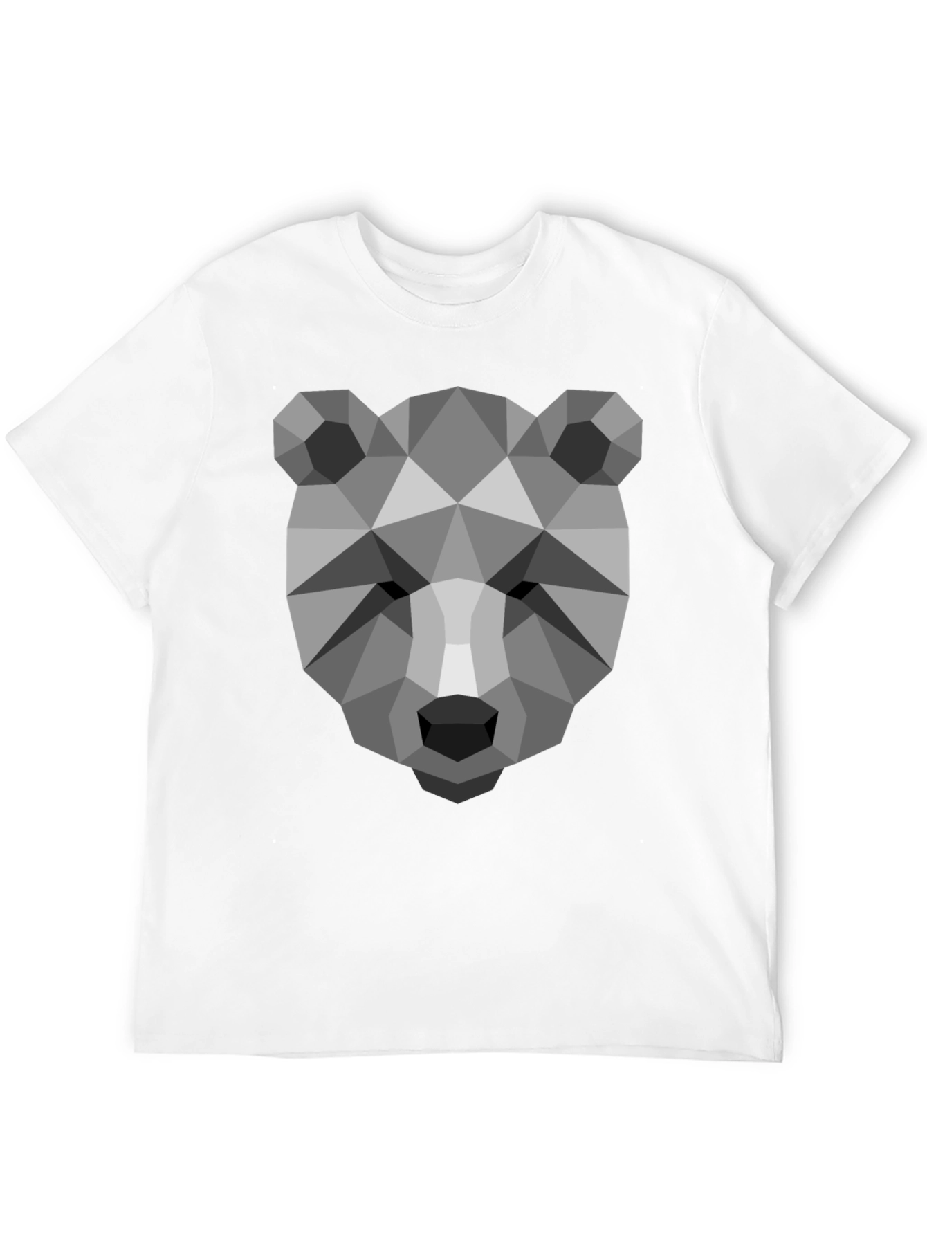 Geometric Bear Head T-Shirt - Modern Graphic Tee