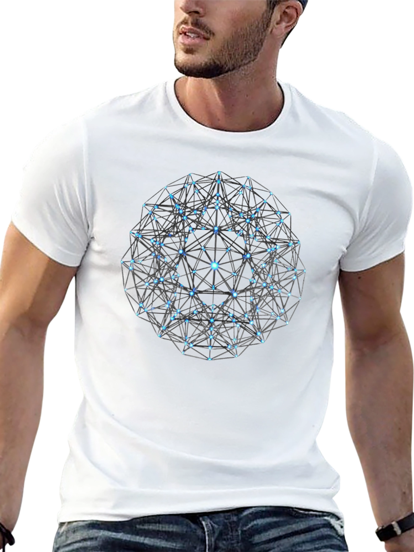 Geometric Sphere Graphic T-Shirt - Modern Style