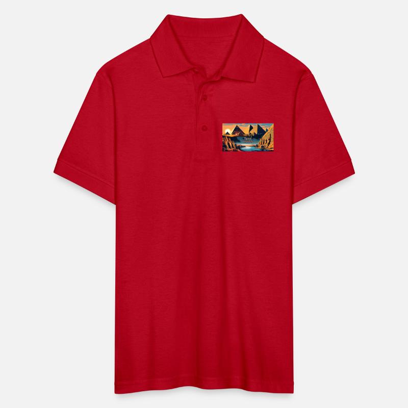 Egyptian Sunset with Pyramids and Sphinx