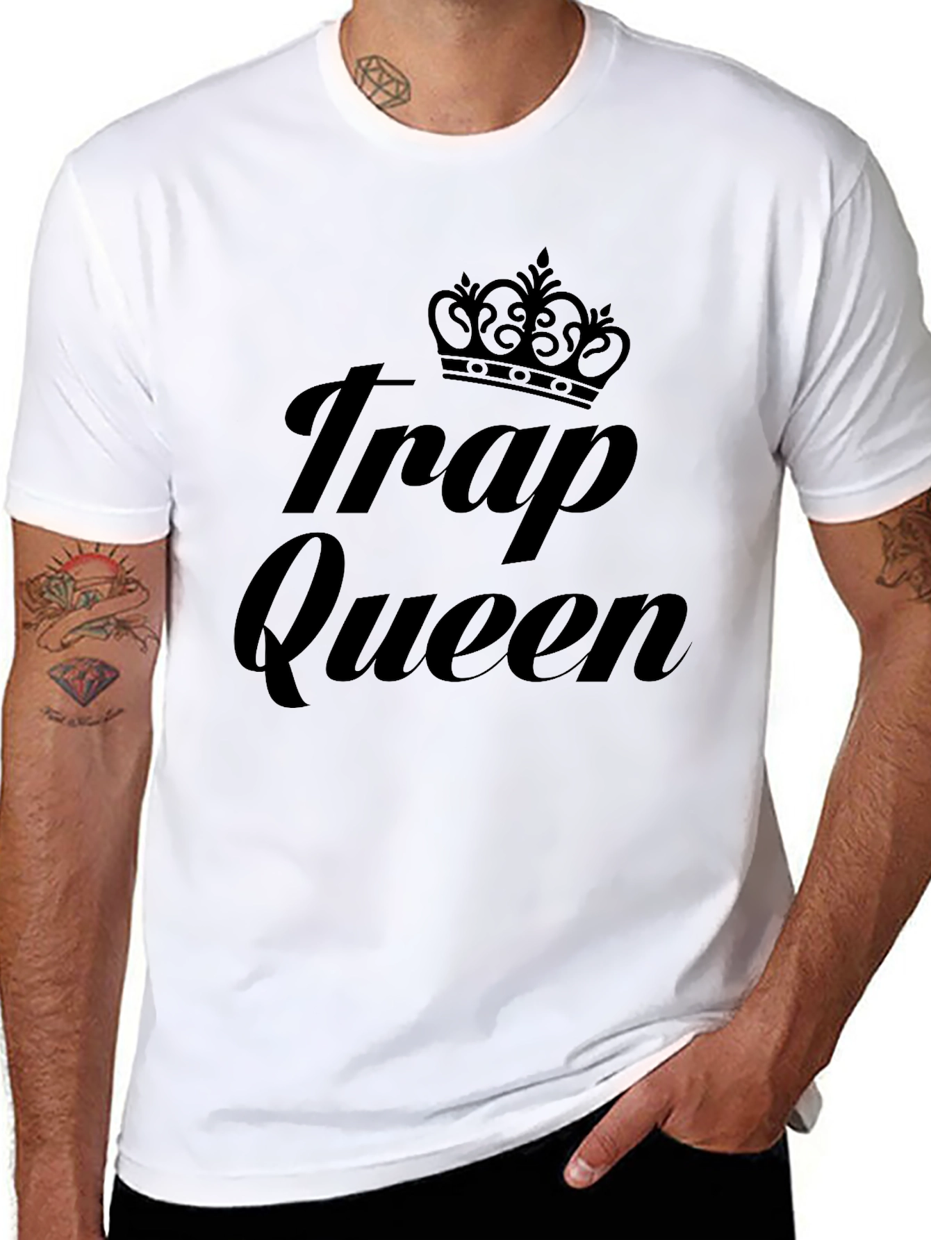 Trap Queen Graphic Tee - Stylish Crown Design