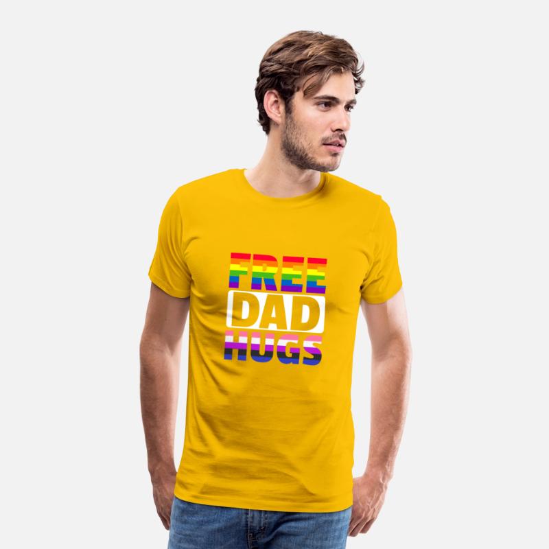 Free Dad Hugs LGBTQ Rainbow LGBTQ Free Dad Hugs