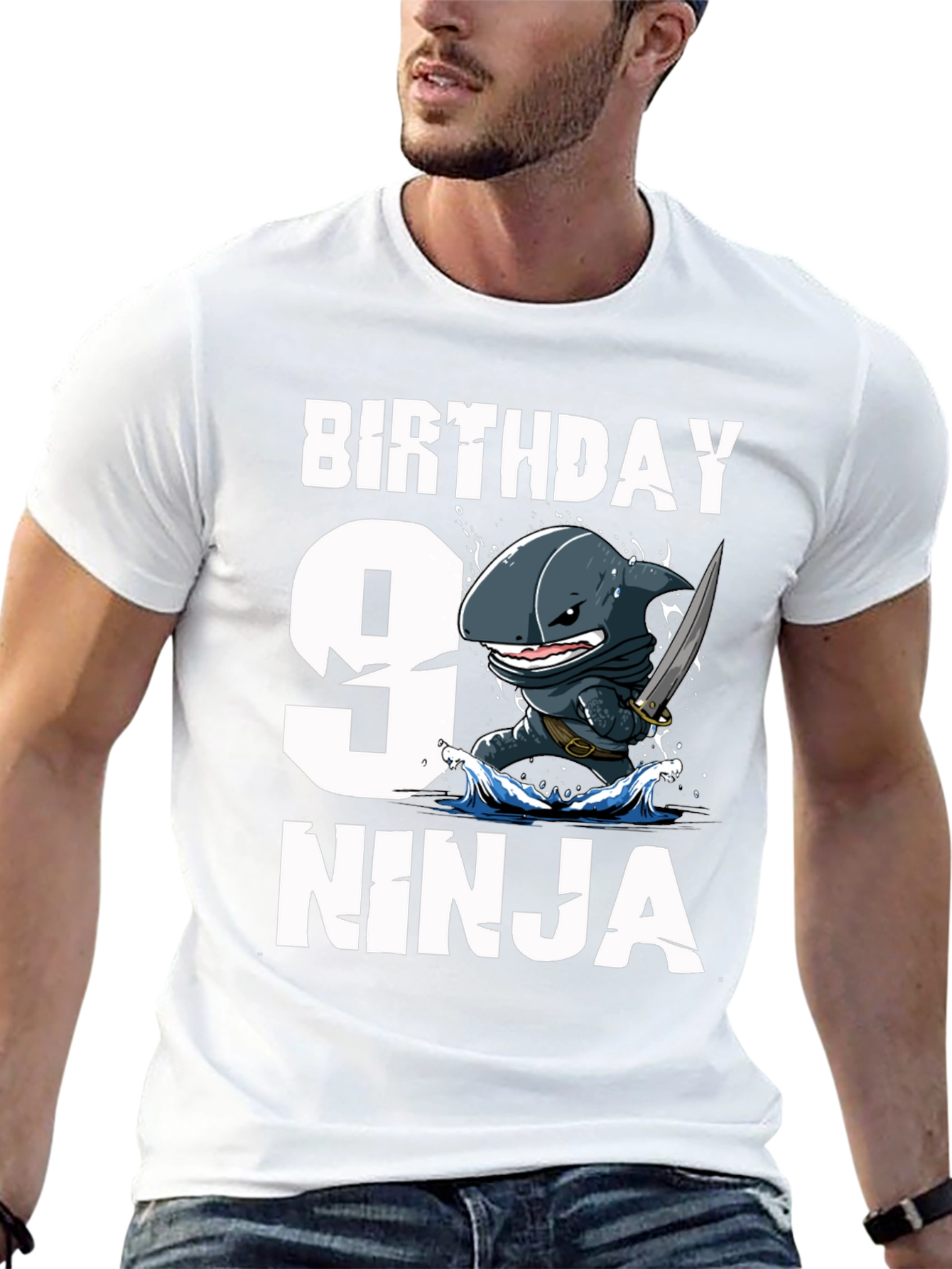 9th Birthday Ninja Shark T-Shirt