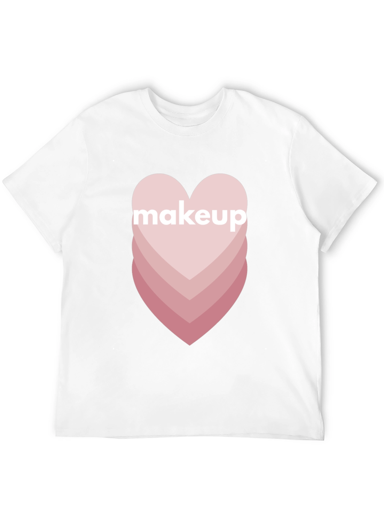 Makeup Heart Graphic Tee - Trendy Casual Style