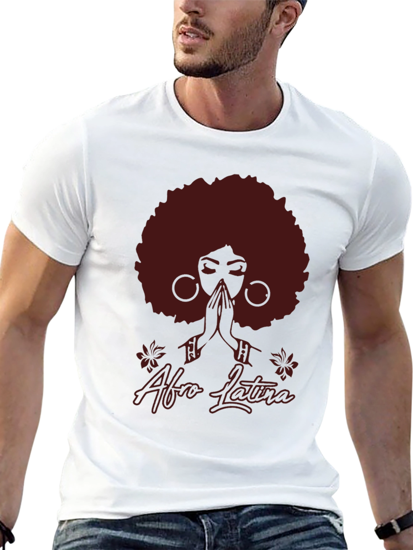 Afro Latina Graphic T-Shirt - Black