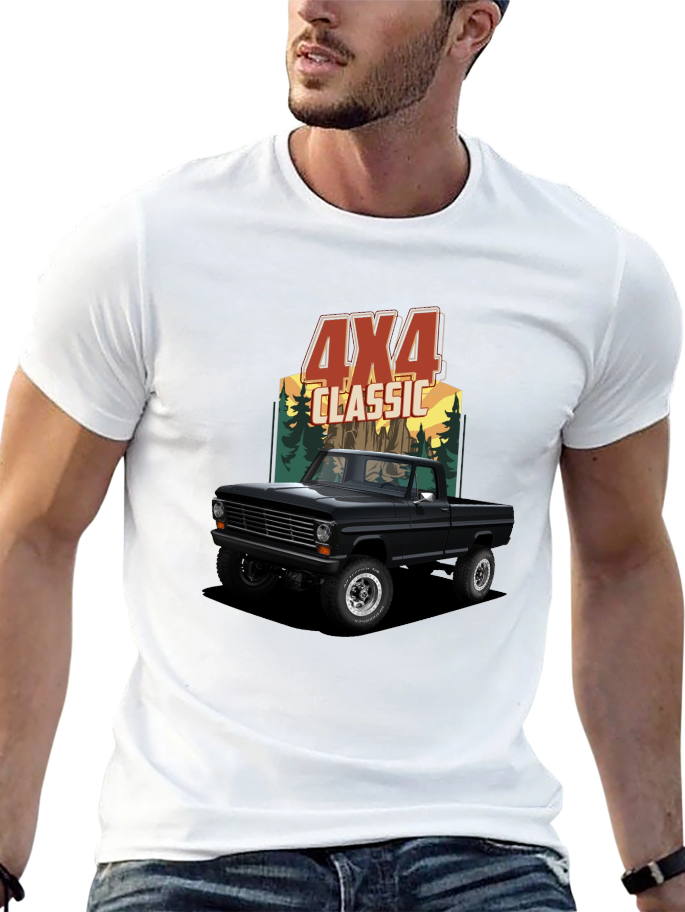 4x4 Classic Truck Graphic Tee - Black