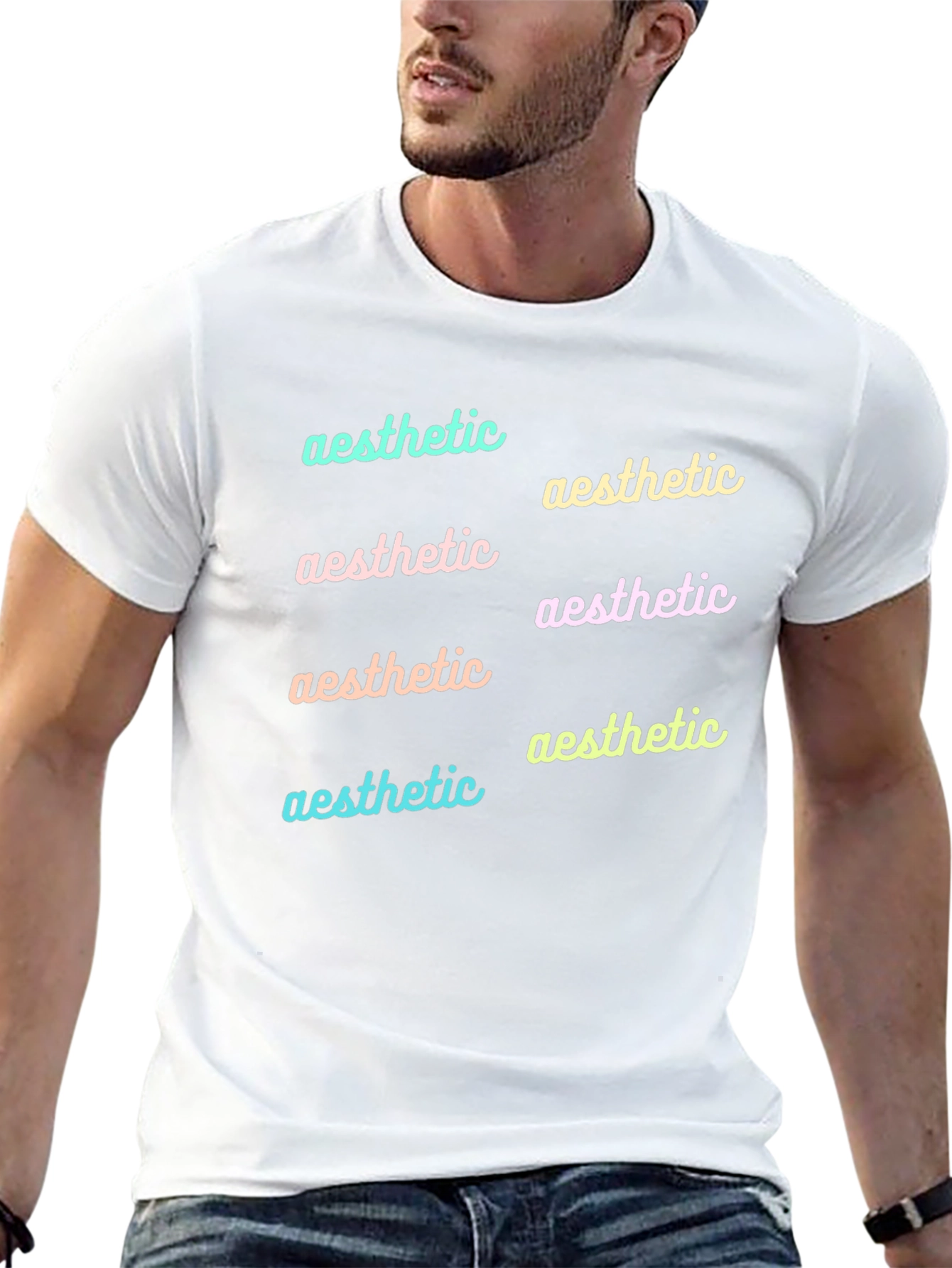 Aesthetic Typography Black T-Shirt