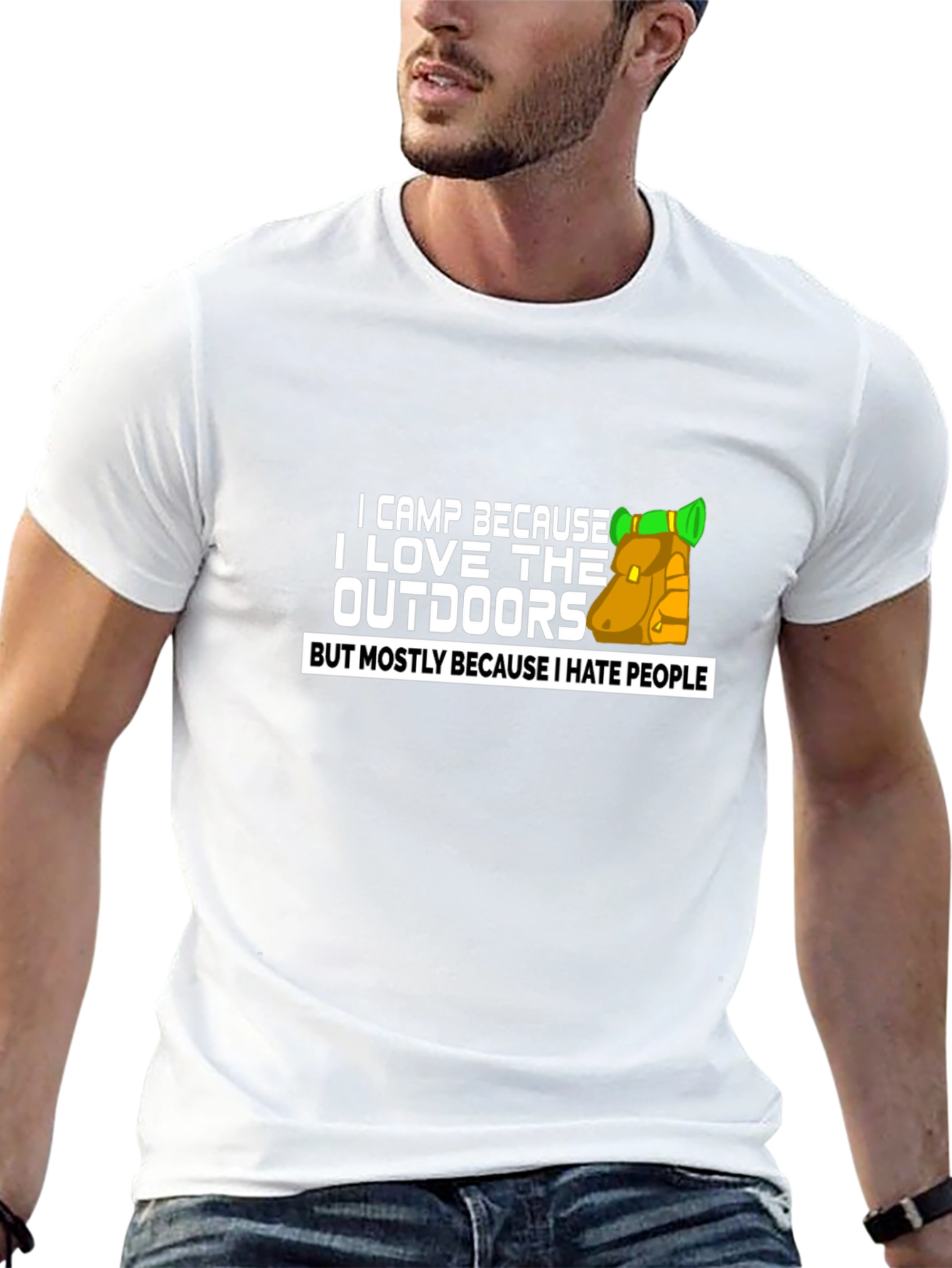 I Camp Because I Hate People Graphic Tee