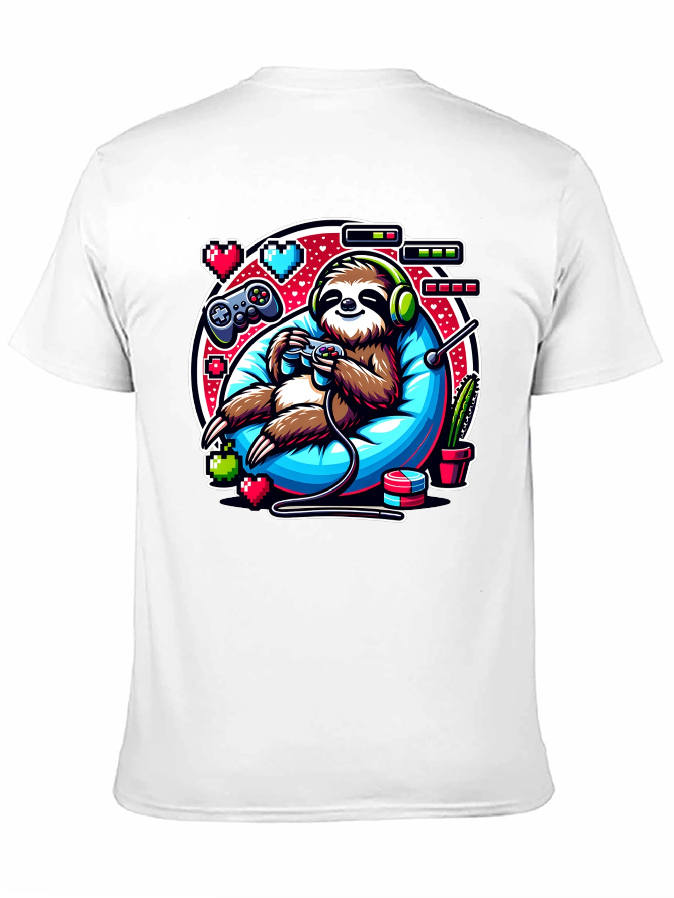 Gamer Sloth Graphic Tee