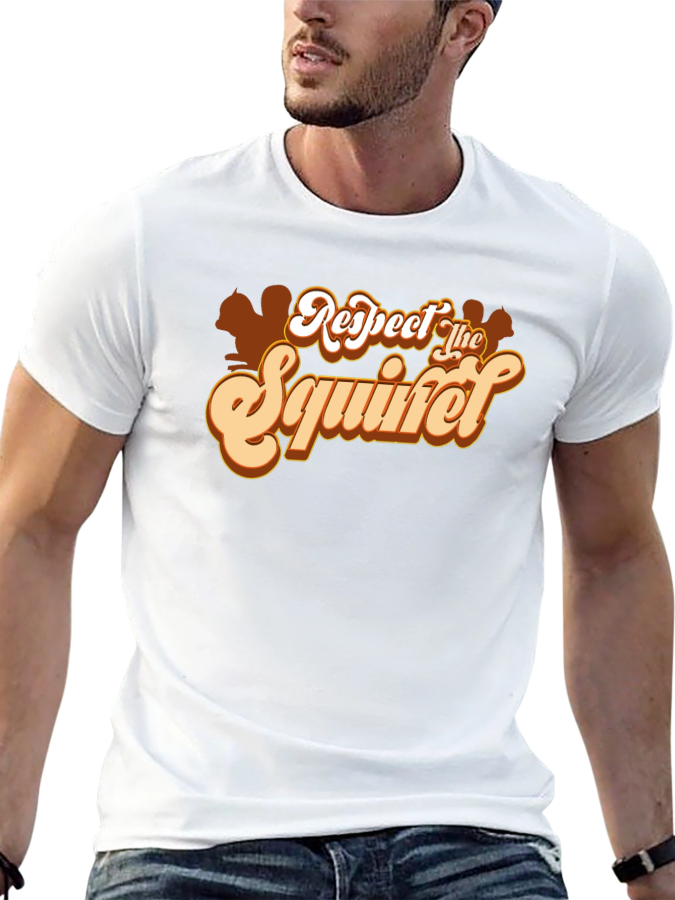 Respect The Squirrel T-Shirt - Funny Animal Tee