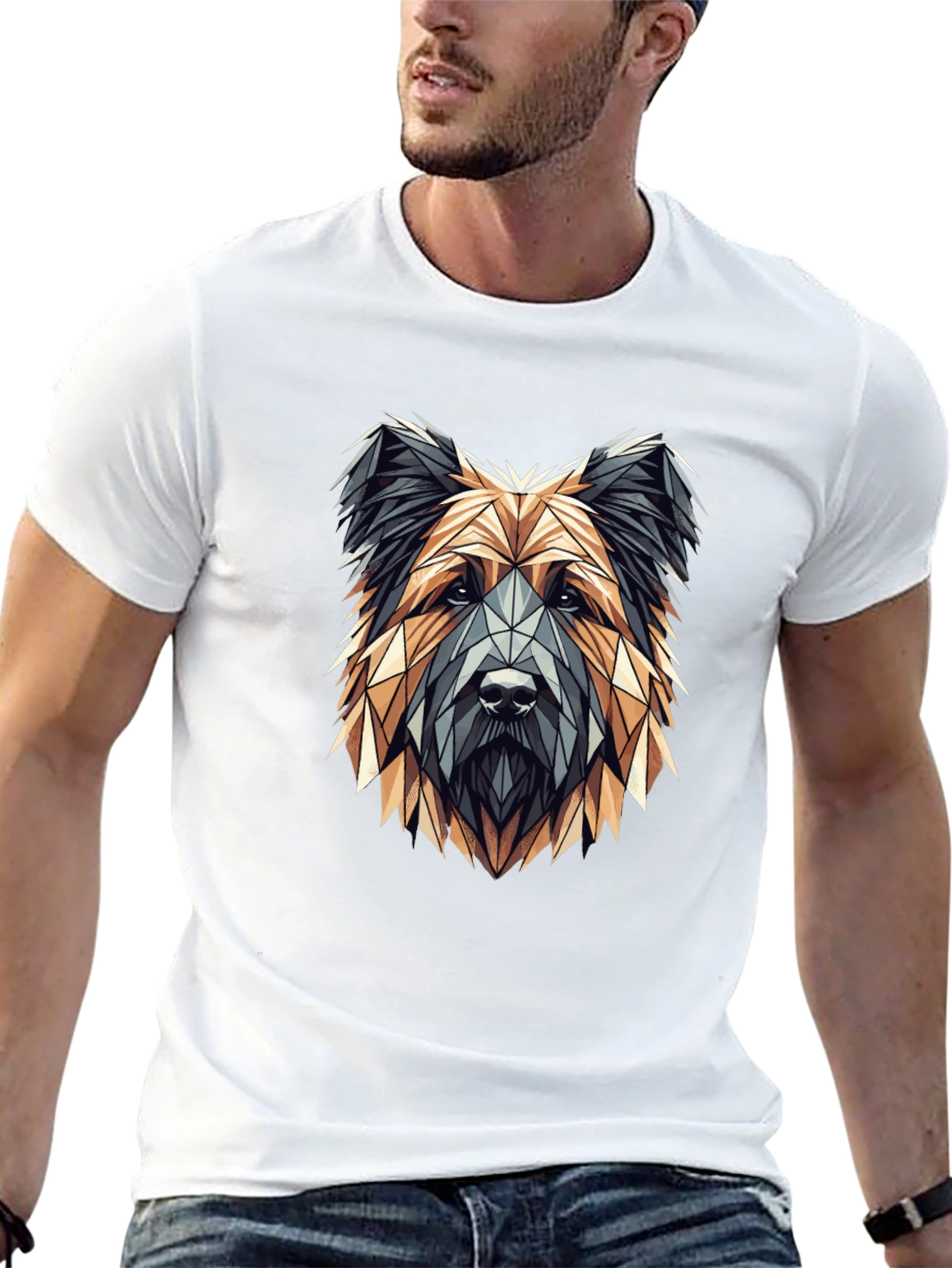 Geometric Dog Graphic Tee