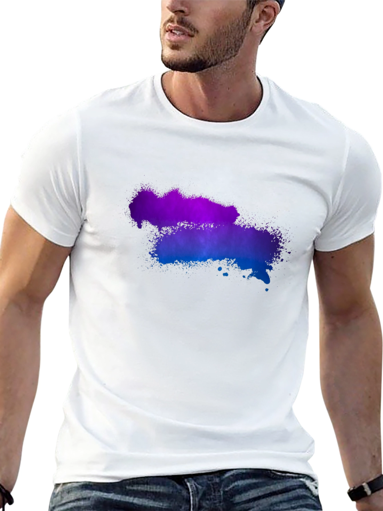 Abstract Color Wash T-Shirt