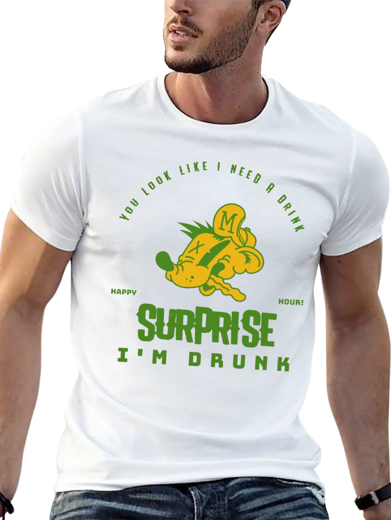 Funny Surprise Im Drunk Graphic T-Shirt