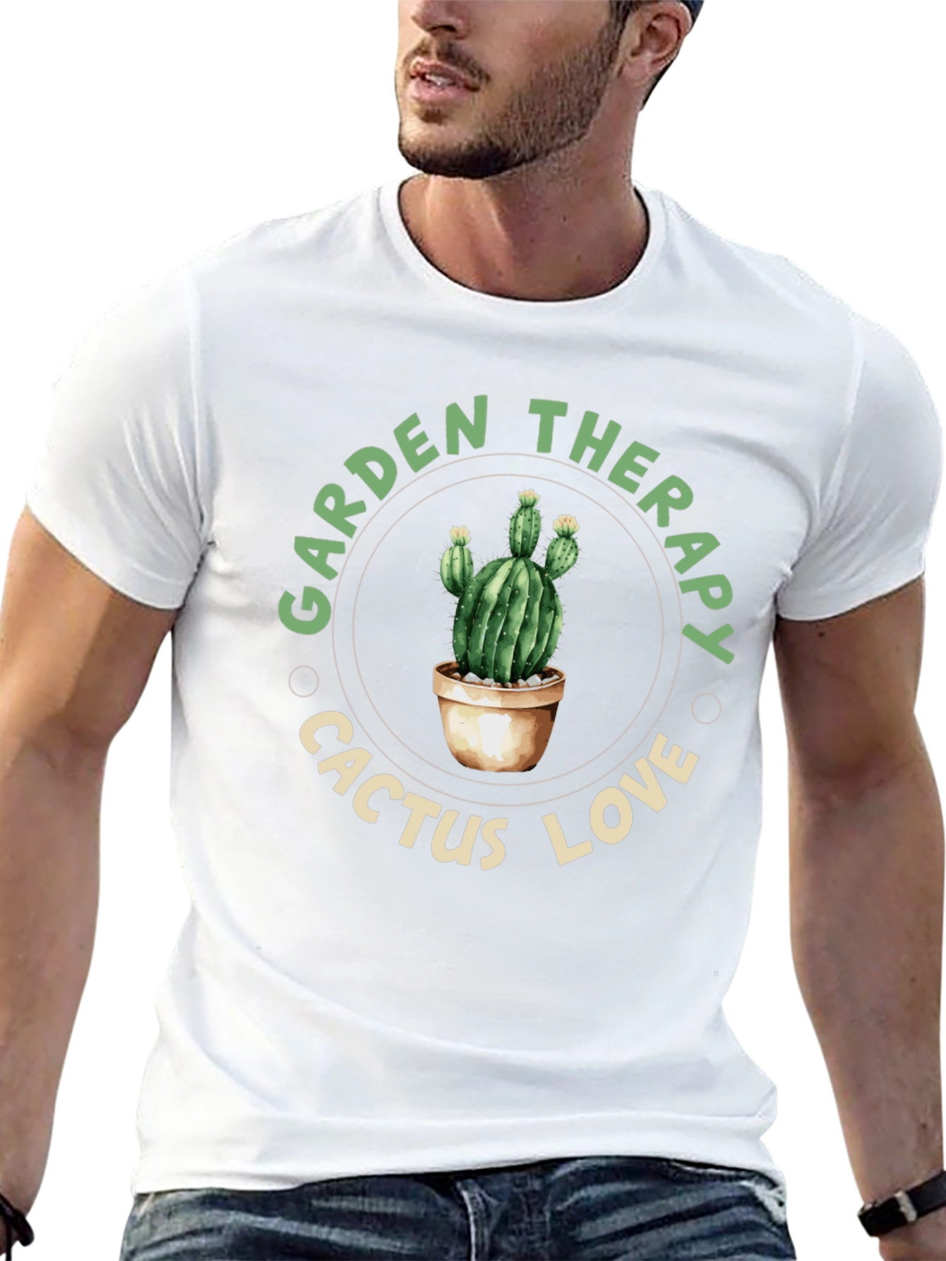 Garden Therapy Cactus Love Black T-Shirt