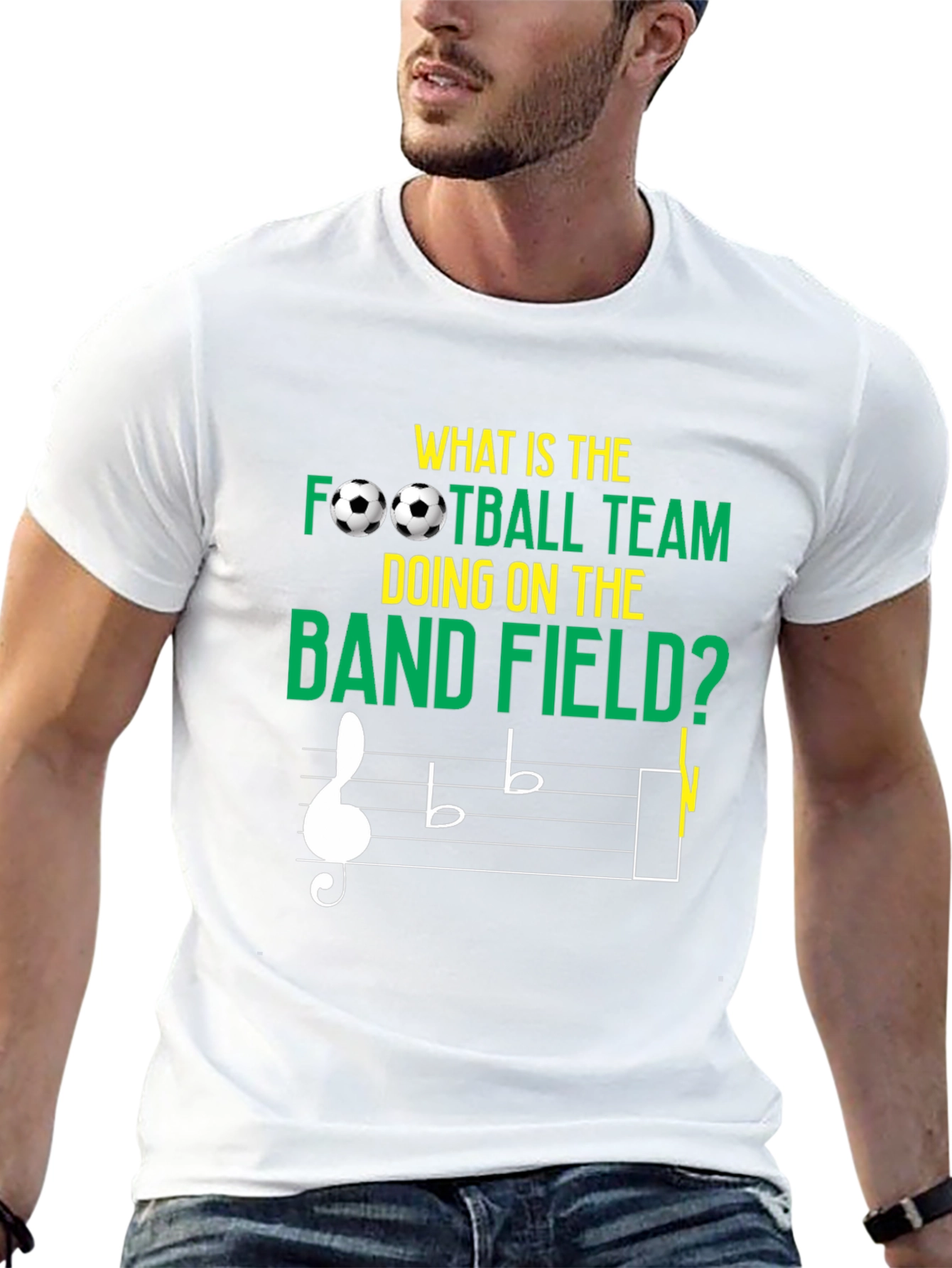 Funny Music & Football T-Shirt - Band Field Joke