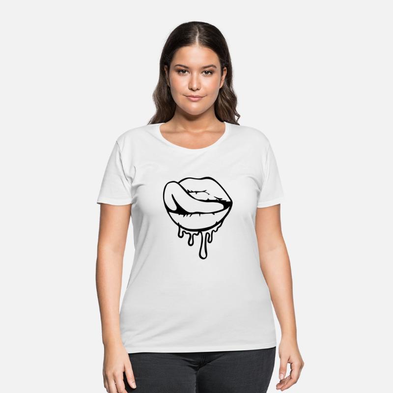 Licking Lips Design tshirt melting Hot Summerday