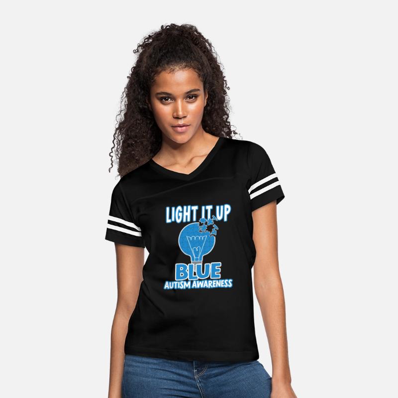 Light It Up Blue Autism awareness wear blue ribbon