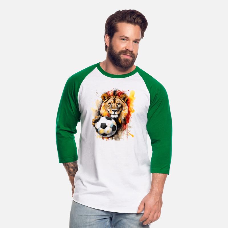 Lion Football Soccer Colorful Animal Graphic