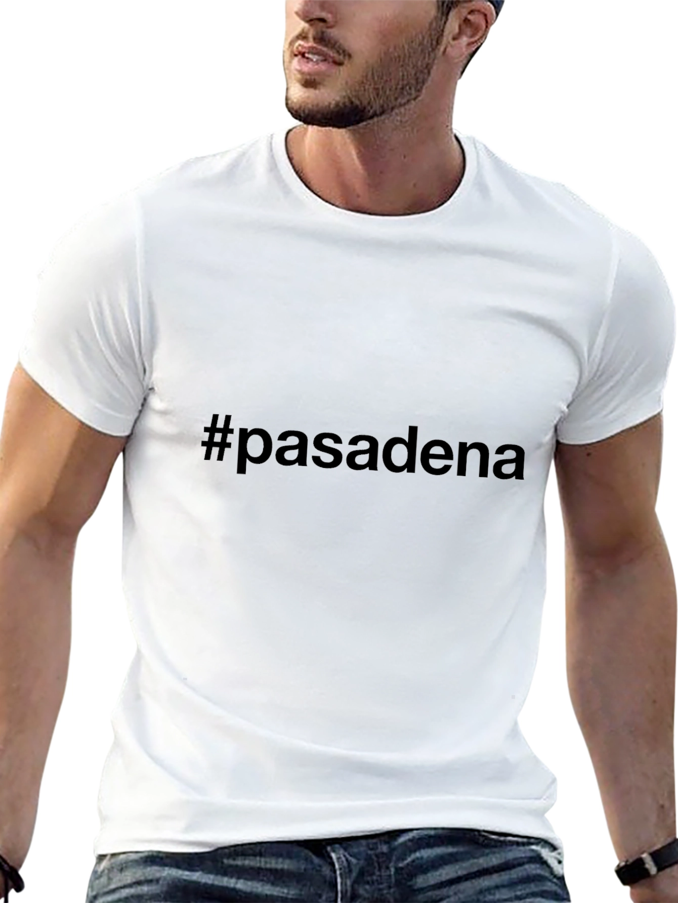 #pasadena Black T-Shirt - Stylish Casual Wear