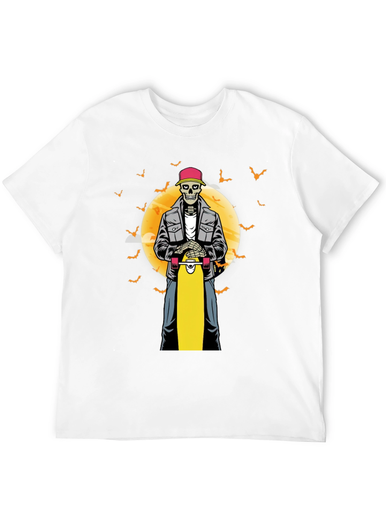 Skull Skateboarder T-Shirt - Halloween Graphic Tee