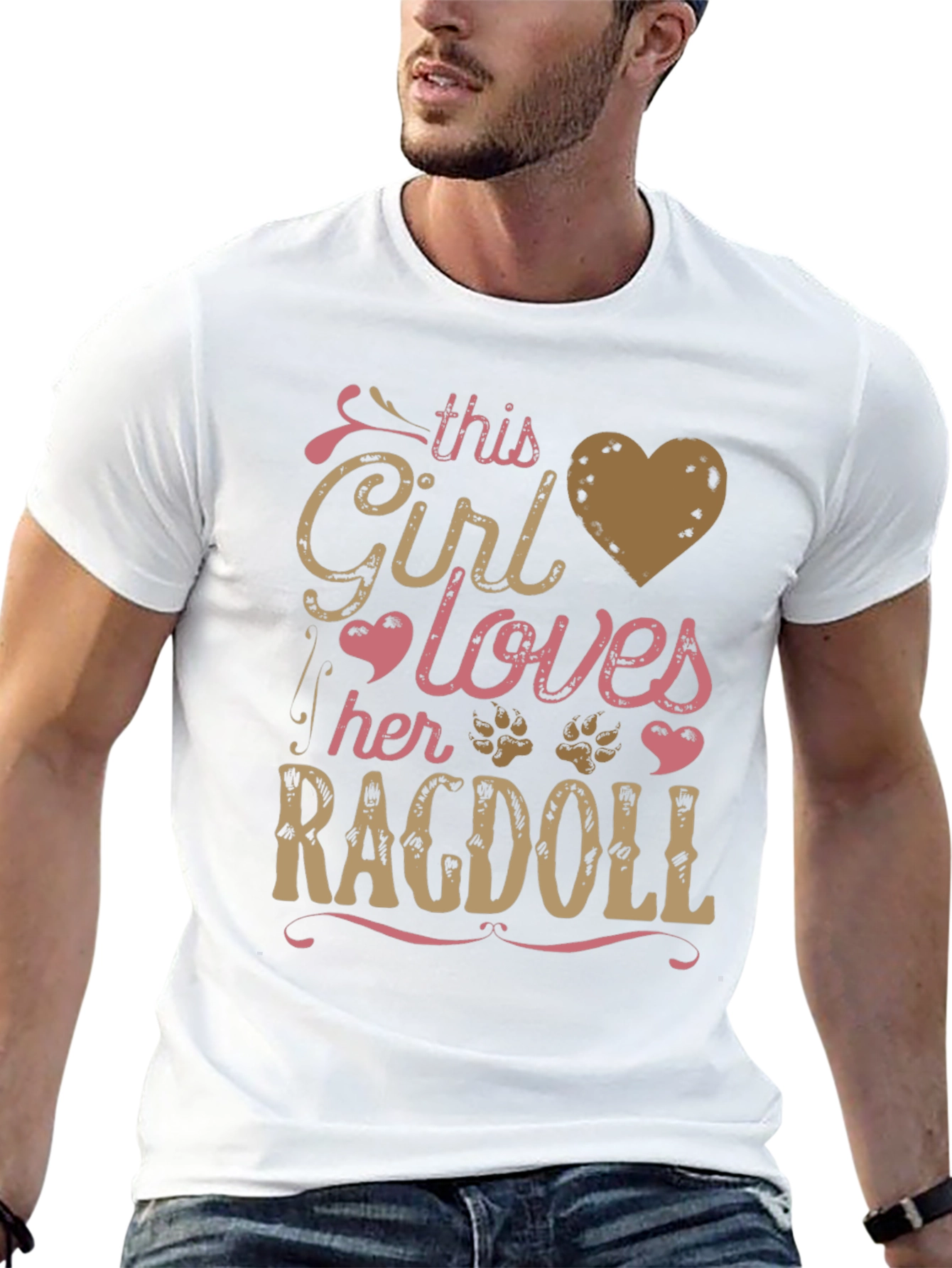 Girl Loves Ragdoll T-Shirt - Cat Lover Tee
