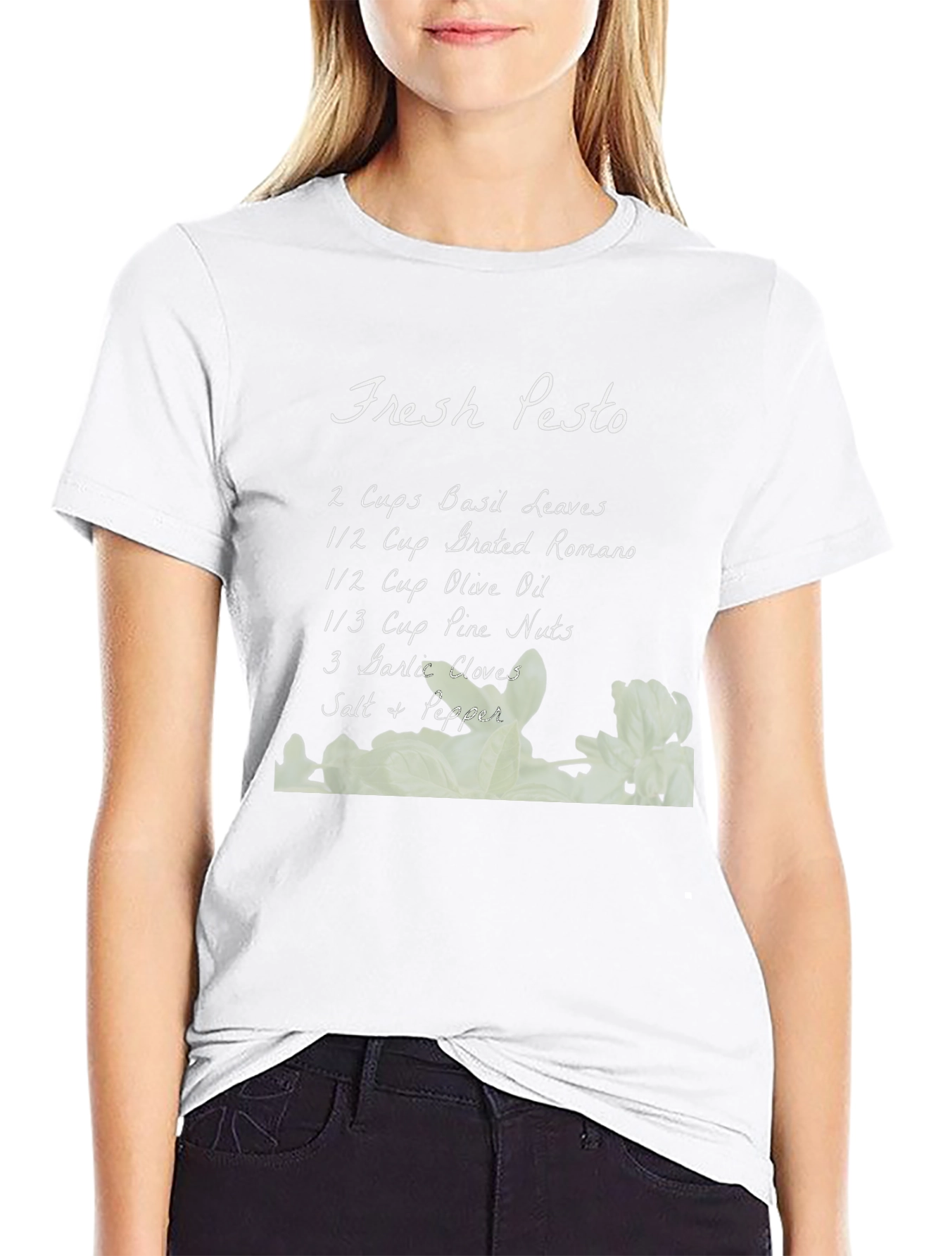 Fresh Pesto Recipe T-Shirt - Culinary Gift