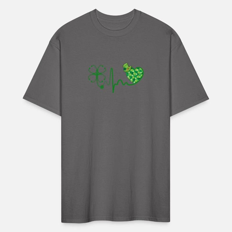 Nurse St Patric Day Stethoscope Heartbeat Clover