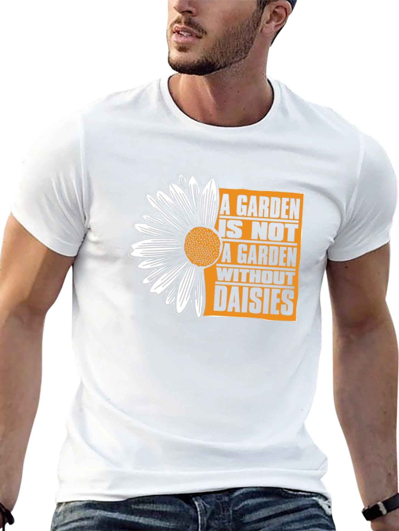 Garden Daisies Graphic Tee - Black