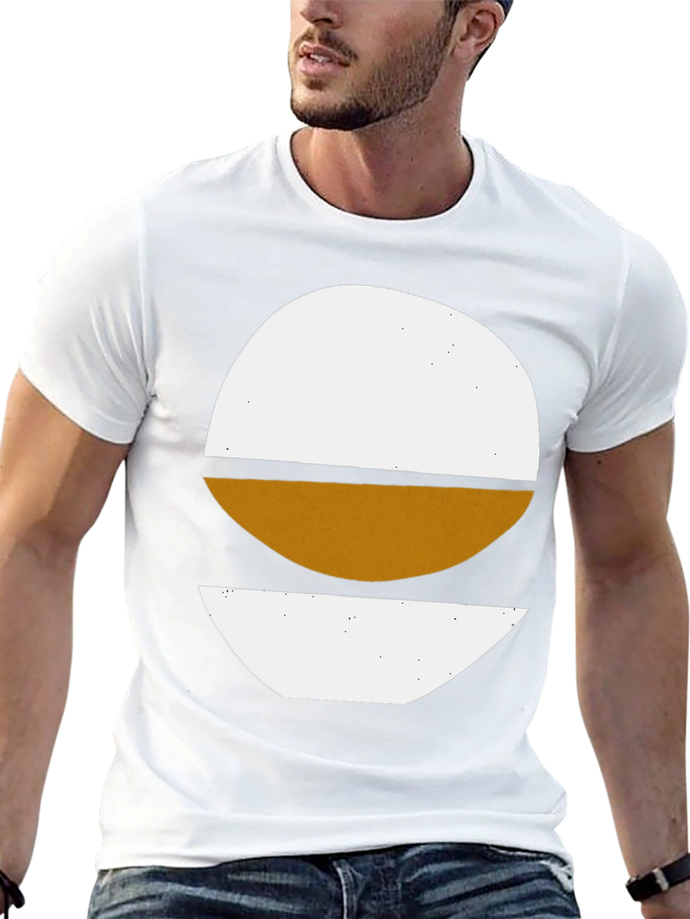 Abstract Graphic Tee - Modern Art Black T-Shirt
