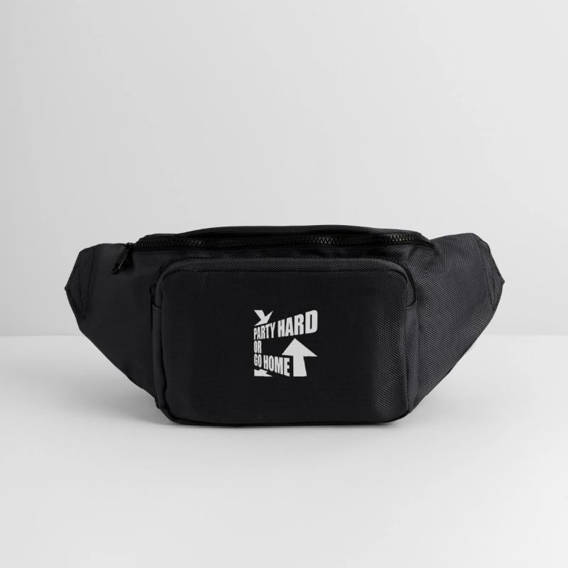 Party Hard Or Go Home Arrows Cool Logo Text Slogan