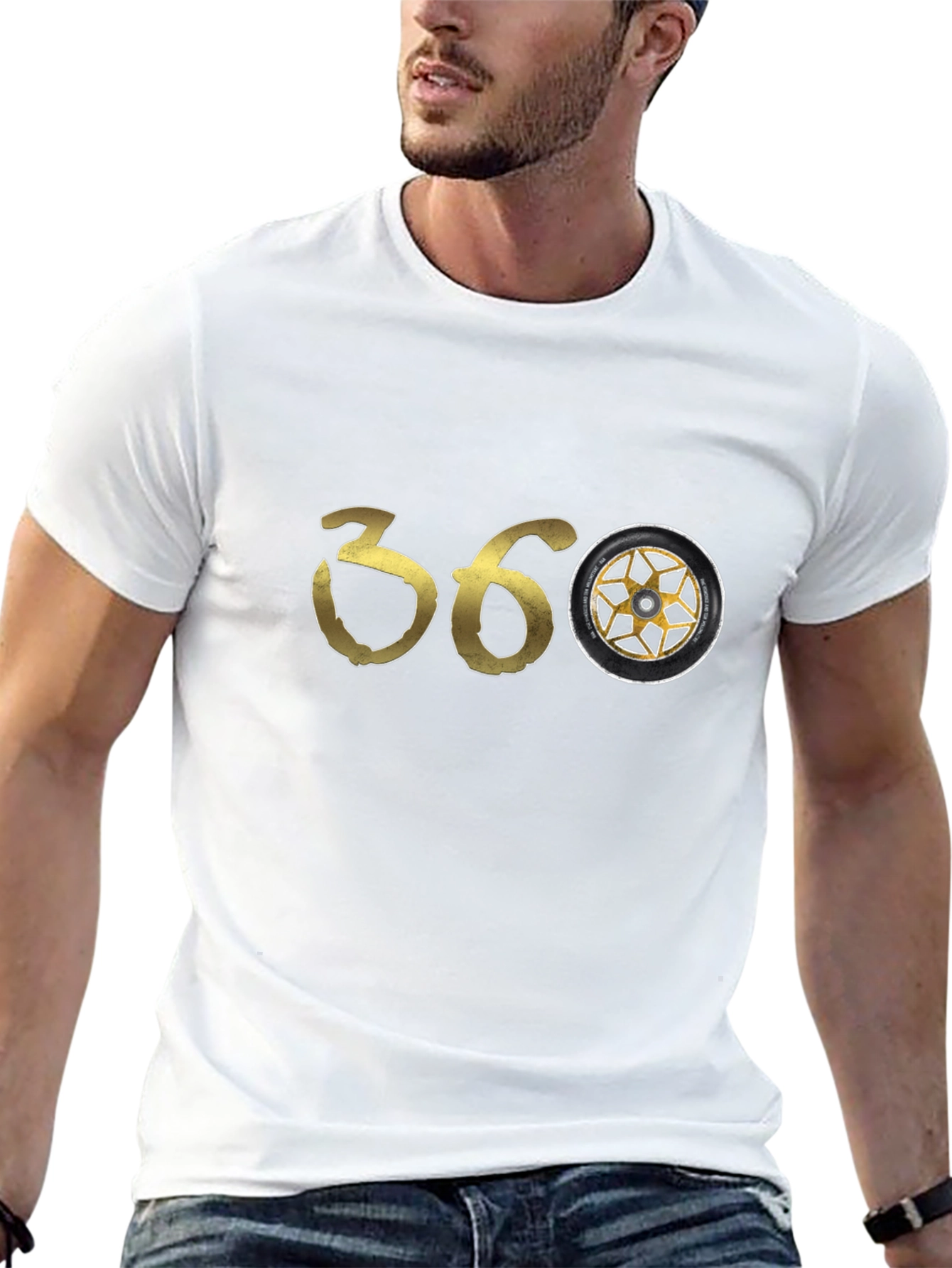 360 Wheel Spin Black T-Shirt