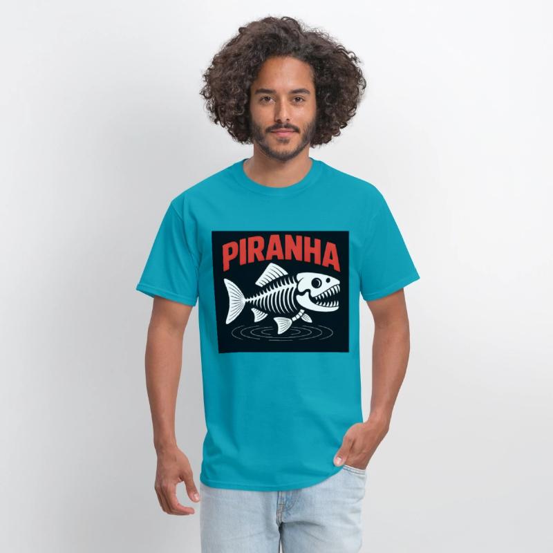 Piranha Skeleton – Bold Fish Bones Graphic