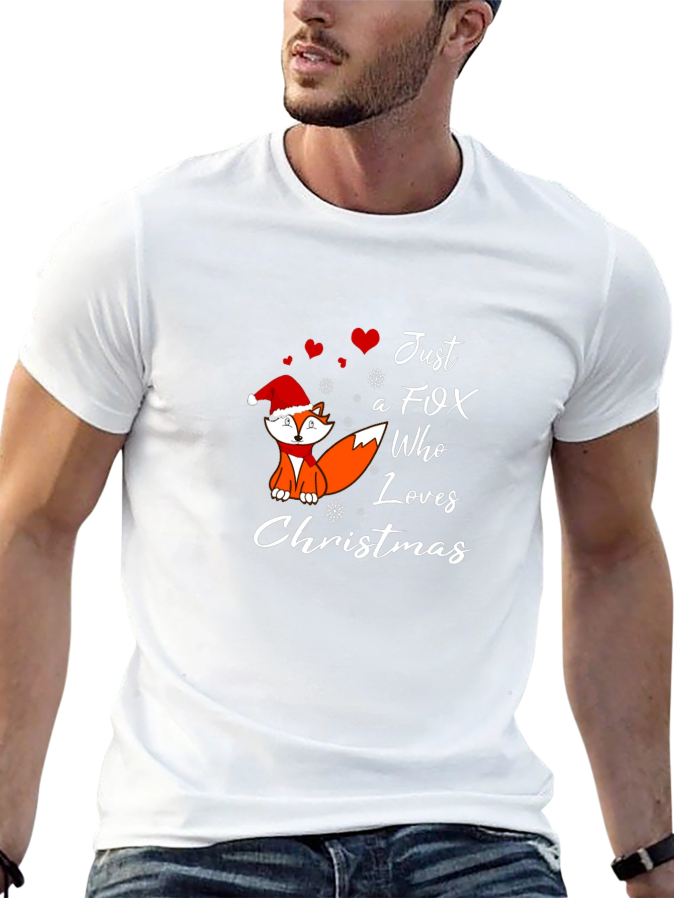 Just A Fox Who Loves Christmas T-Shirt