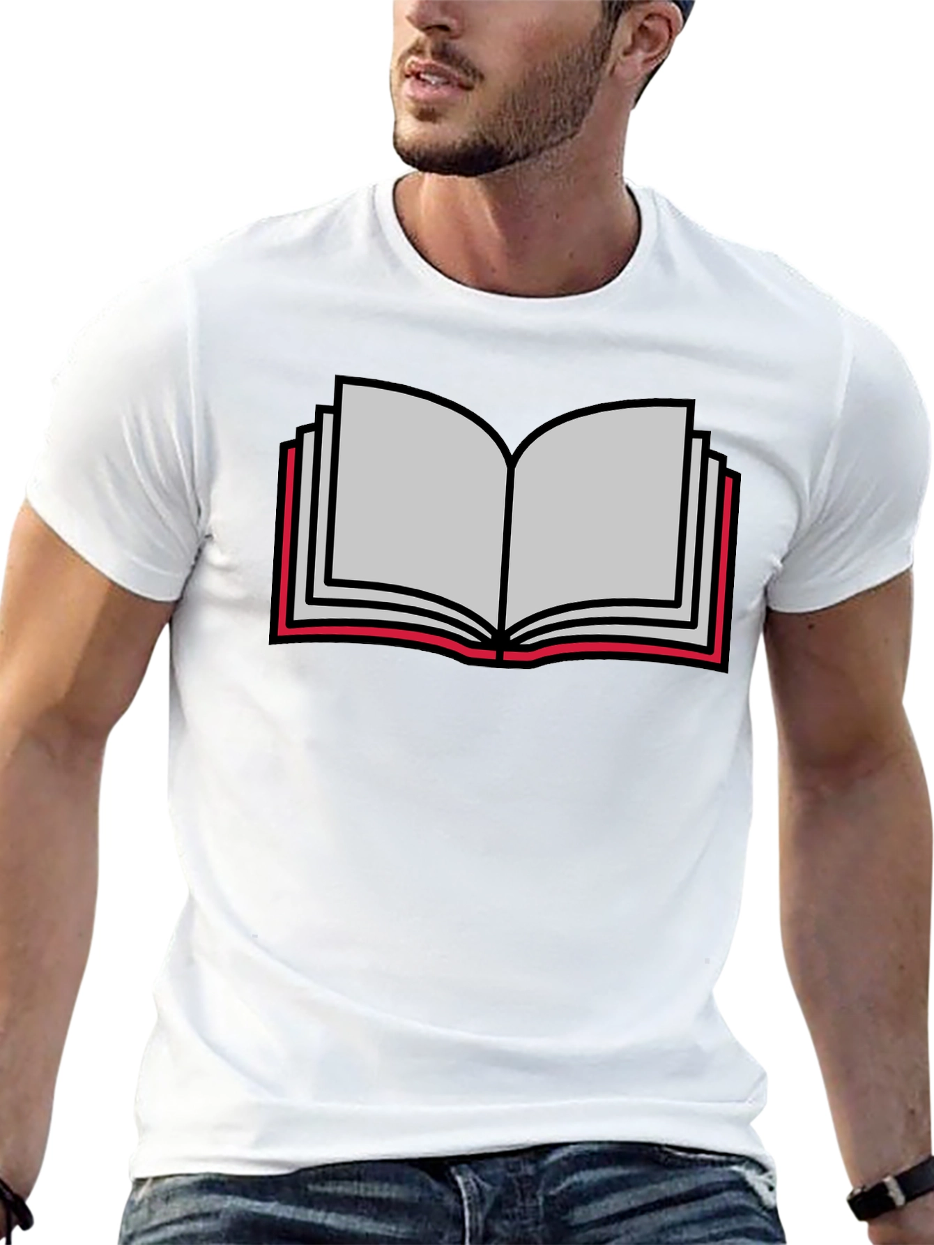 Book Lovers Tee - Open Book Graphic T-Shirt