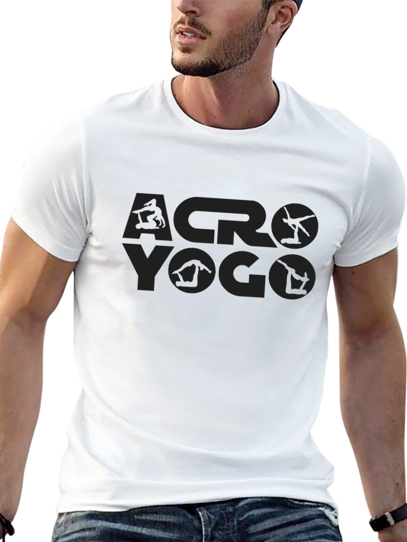Acro Yoga Black T-Shirt - Balance & Strength