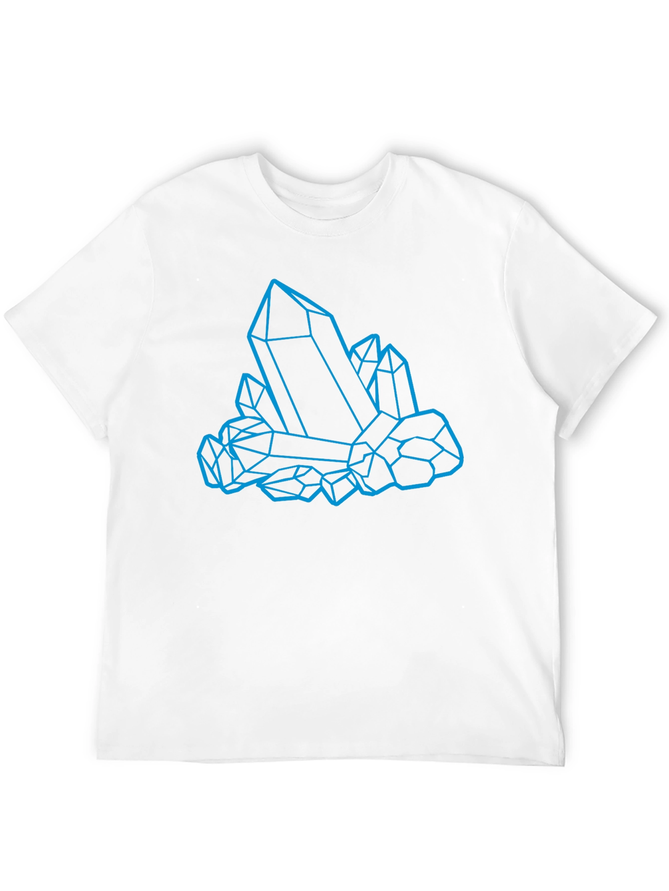 Geometric Crystal Graphic Tee - Stylish Black T-Shirt