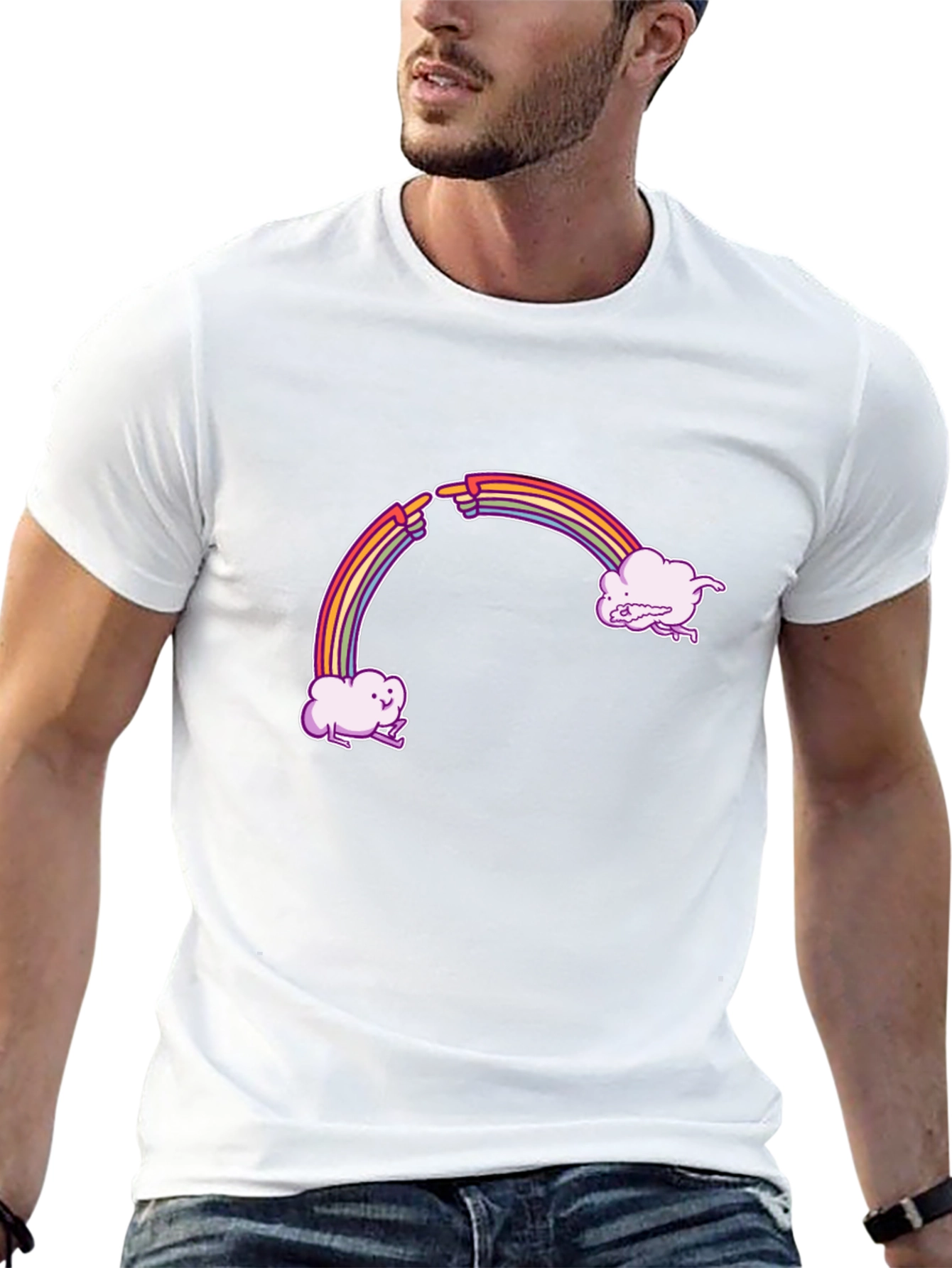 Rainbow Cloud T-Shirt - Funny Graphic Tee