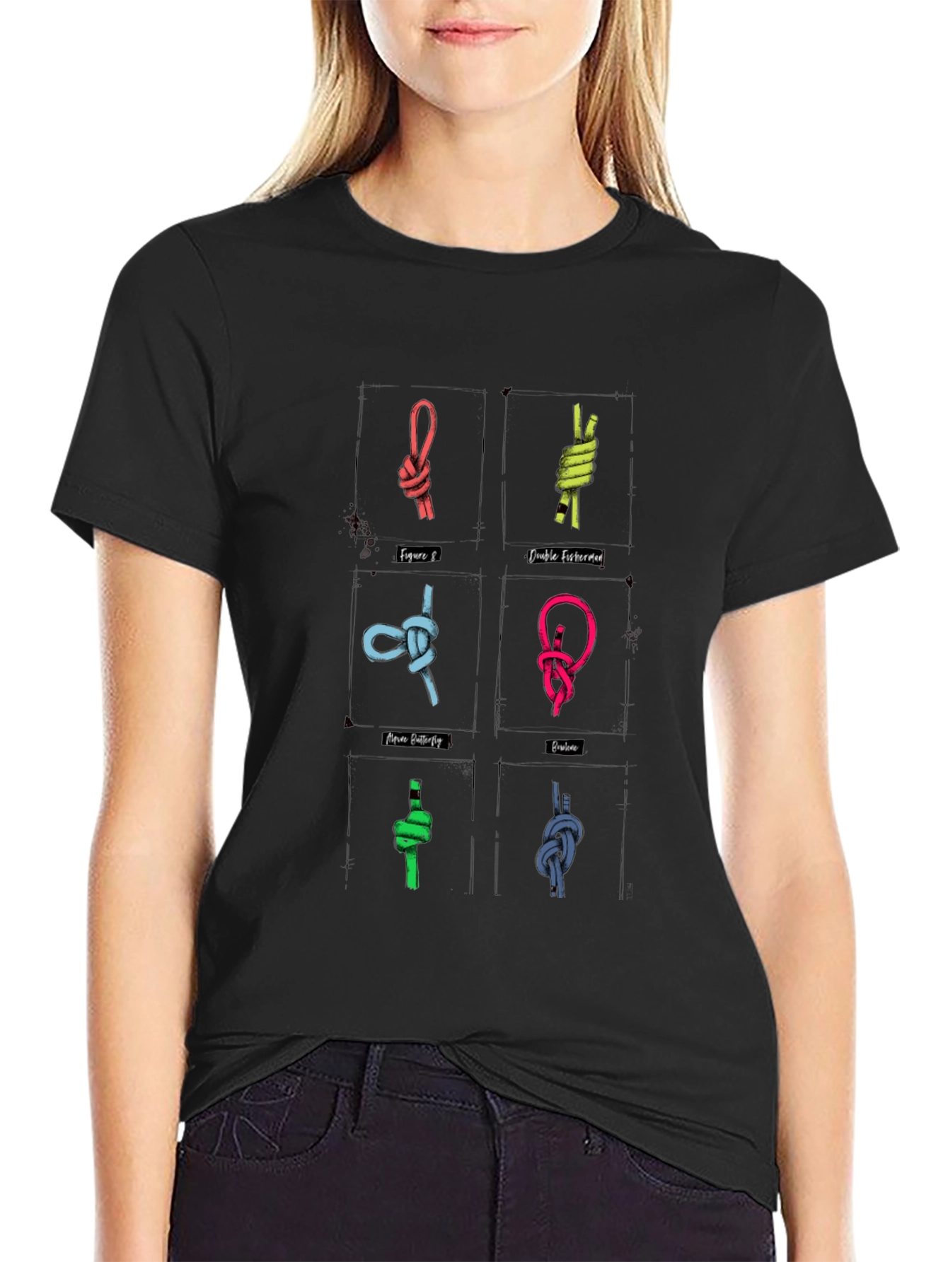 Knots T-Shirt - Figure Eight Fisherman Bowline Design