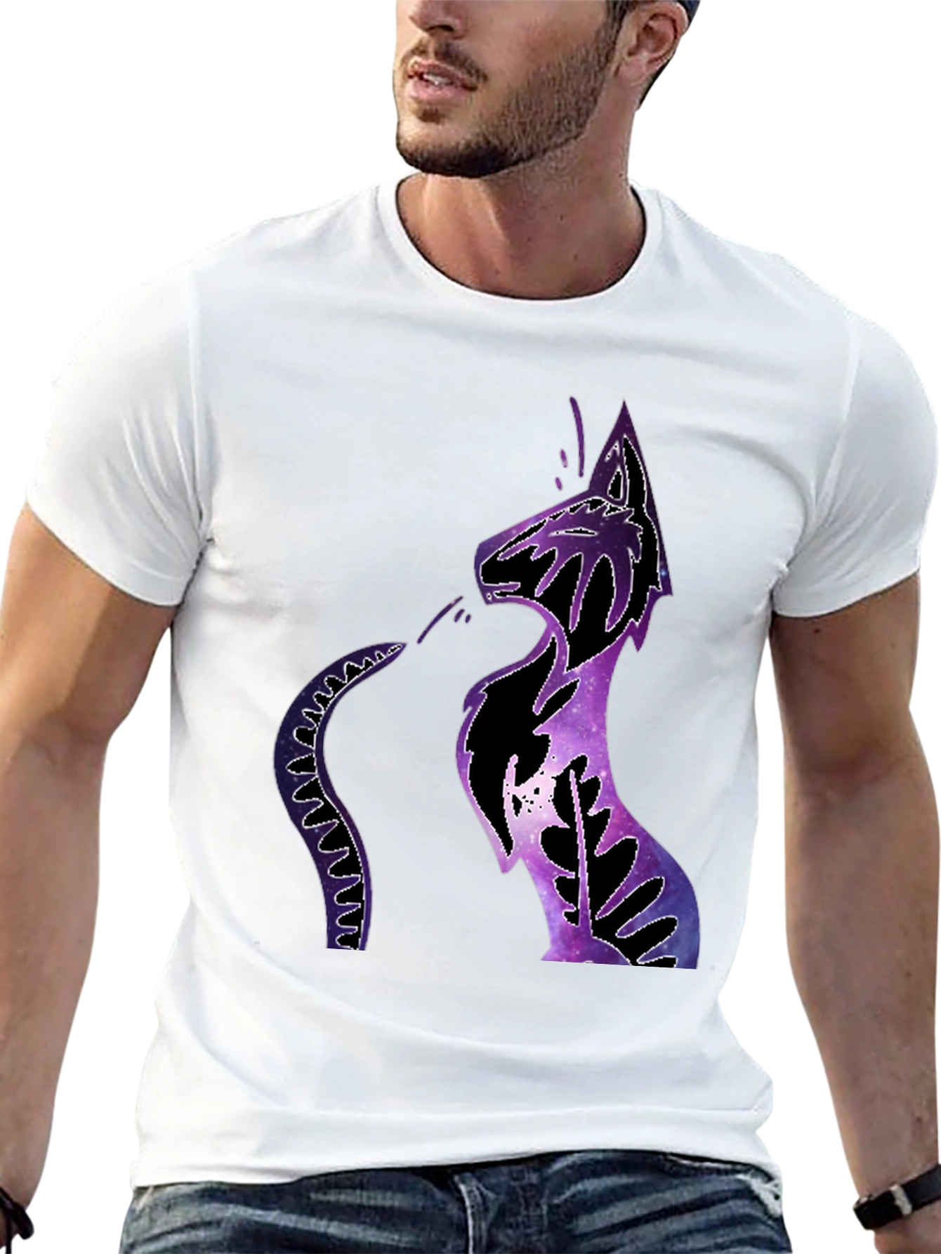 Cosmic Cat Black T-Shirt