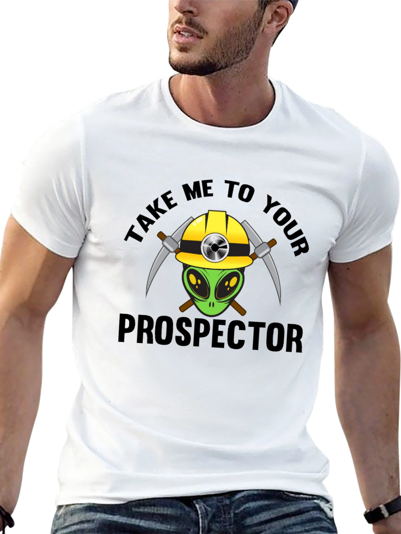 Alien Prospector T-Shirt - Funny Graphic Tee