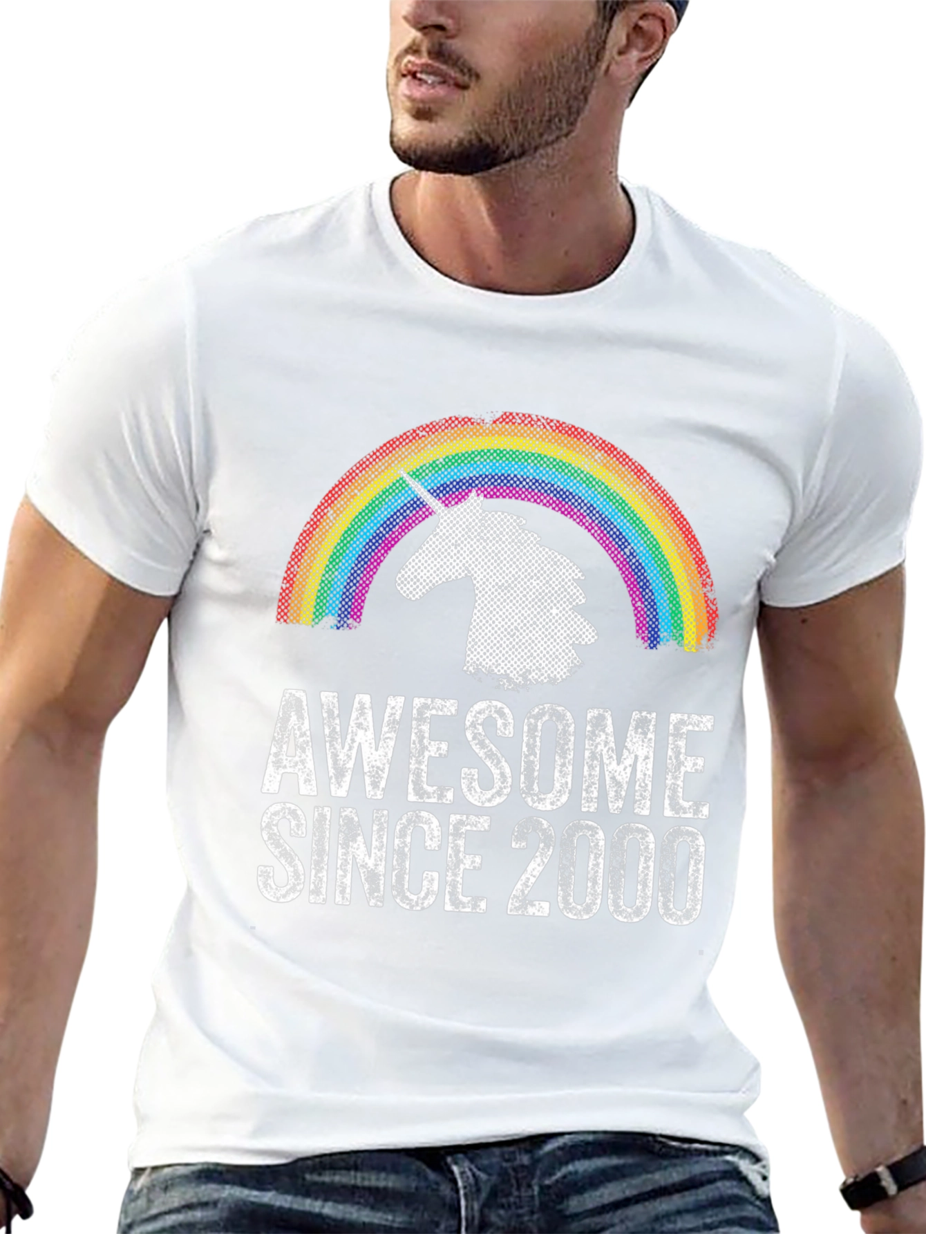 Awesome Since 2000 Unicorn Rainbow T-Shirt