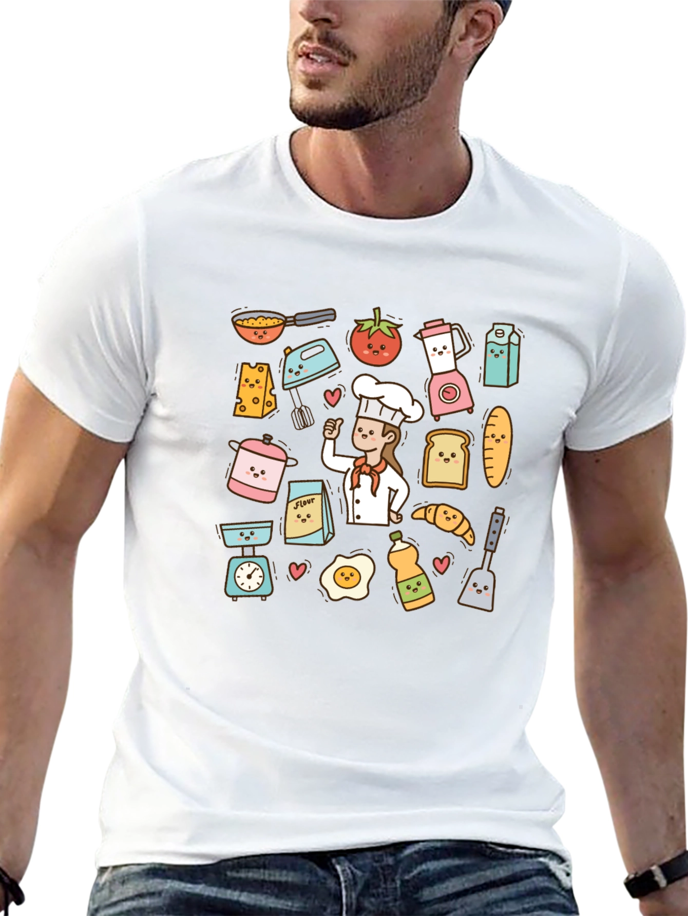 Chef Life T-Shirt: Cooking Pattern Tee