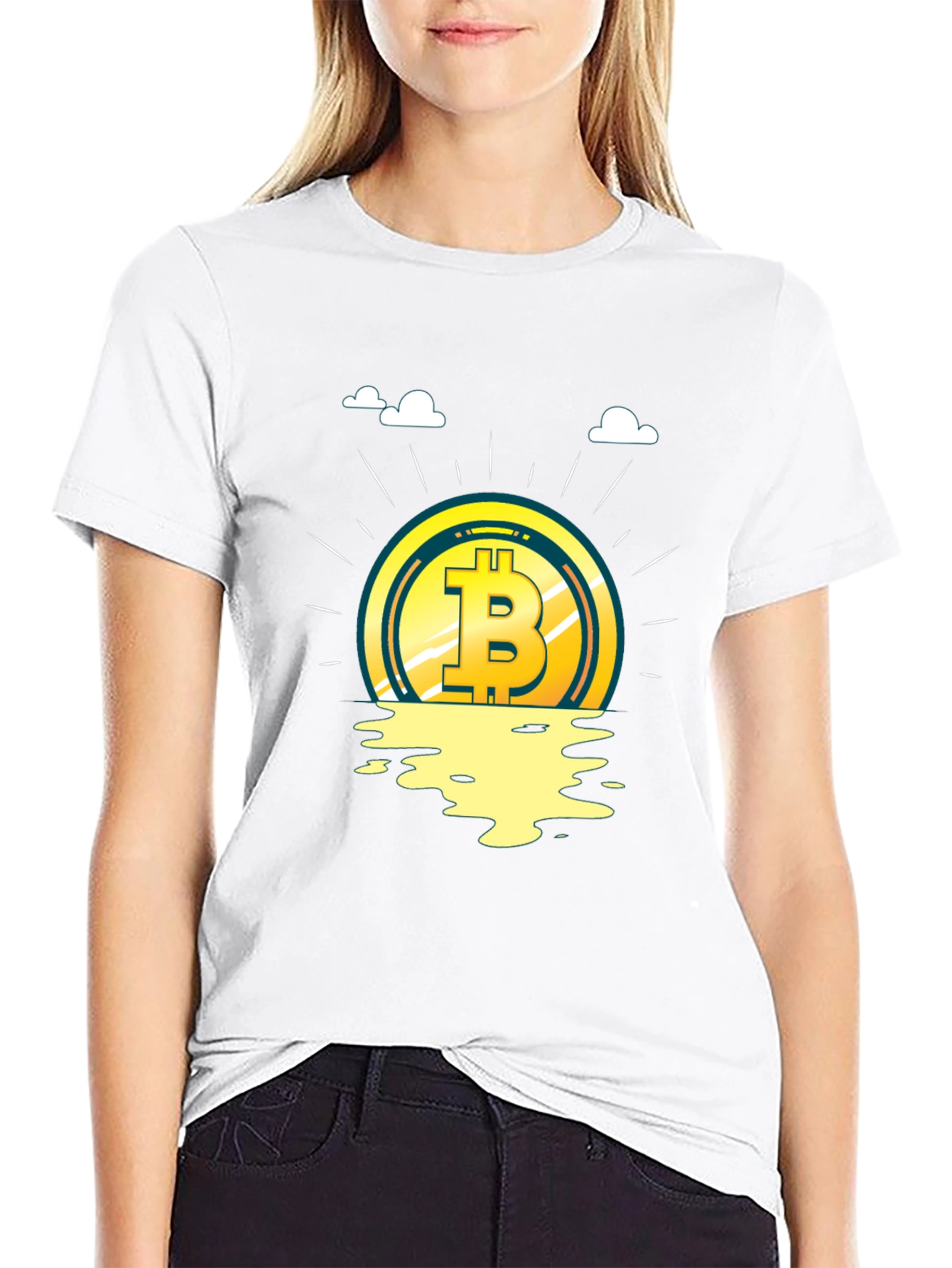Bitcoin Sunset Graphic Tee - Crypto Fashion
