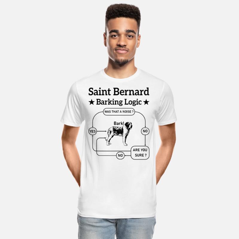 Saint Bernard Barking Logic Funny Dog Lover