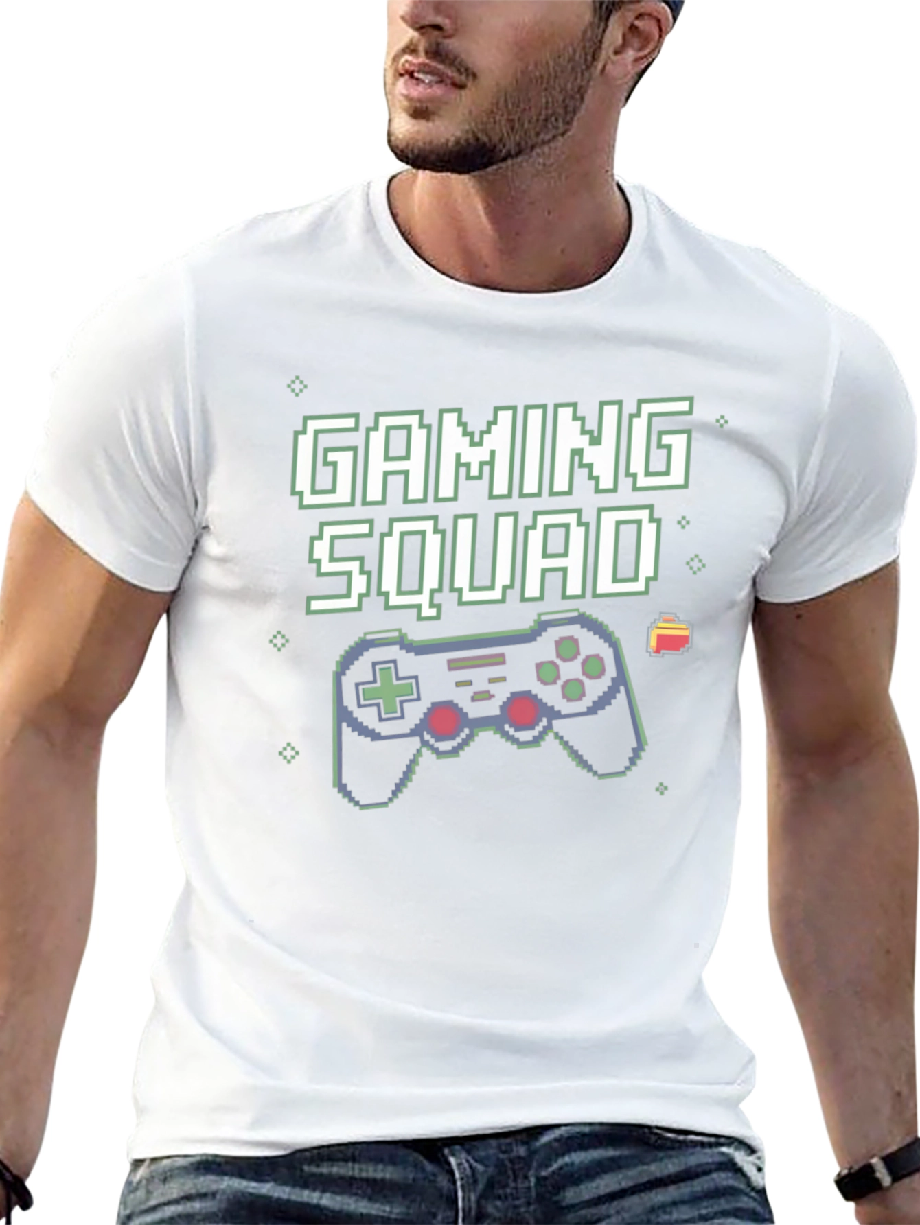 Gaming Squad T-Shirt Pixel Art Controller