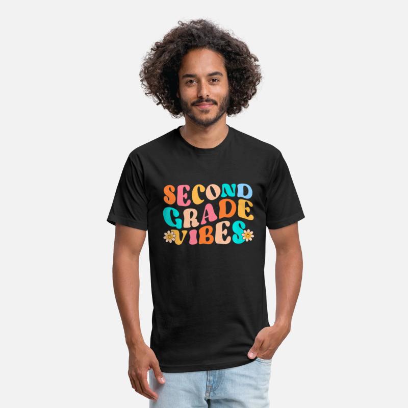 Second Grade Vibes Retro Back to School Teacher Wo
