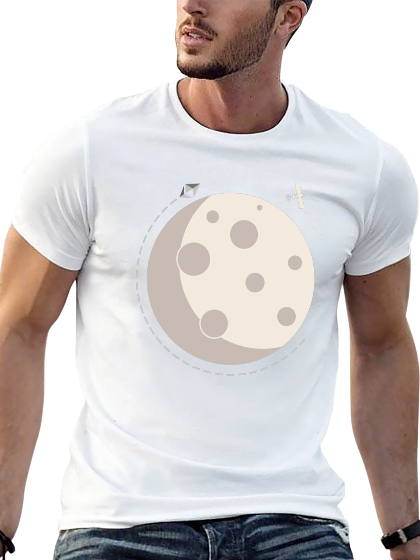 To the Moon Graphic Tee - Black