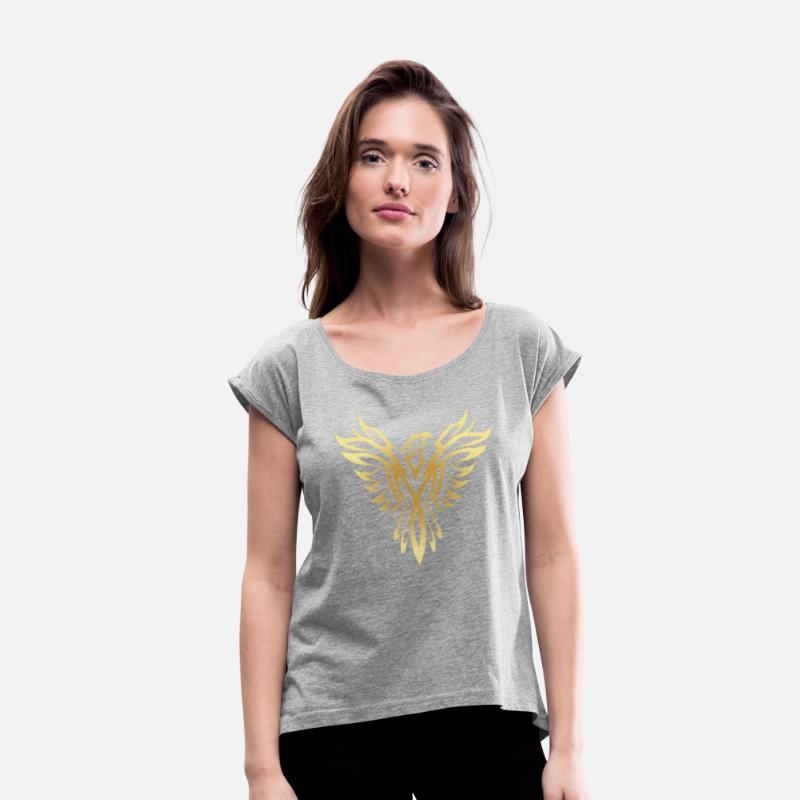 Stylish Gold Phoenix Mythical Bird Rising Born