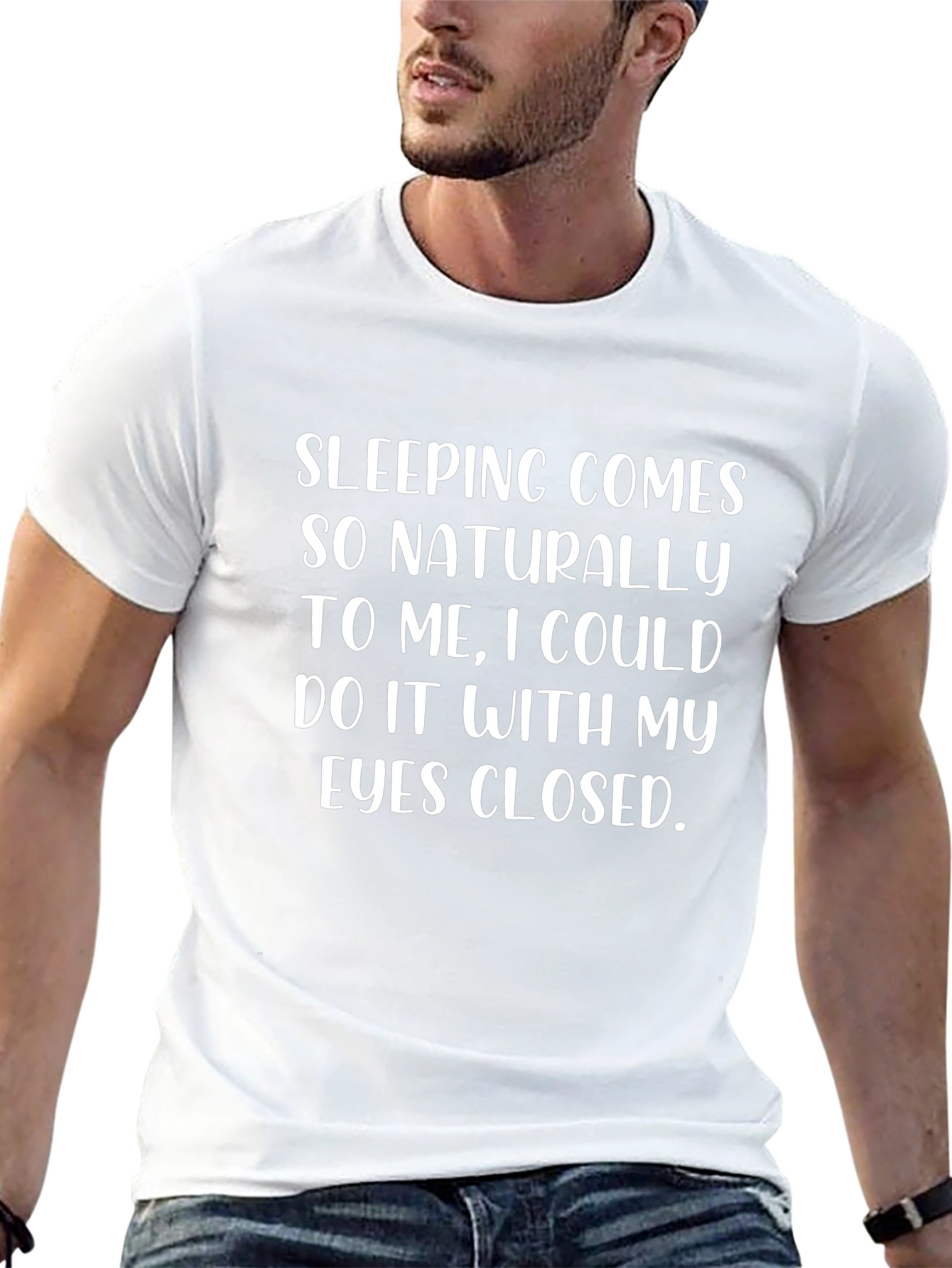 Funny Sleeping T-Shirt - Mens Black Sleep Tee