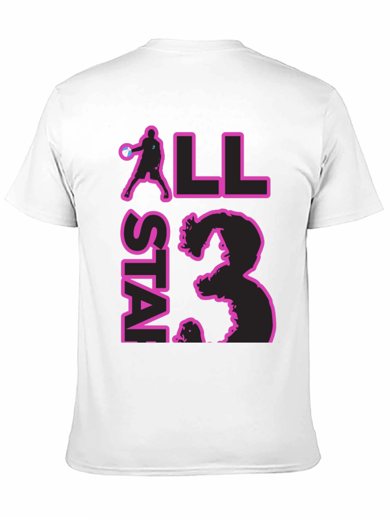 All Star Black T-Shirt with Graphic Print