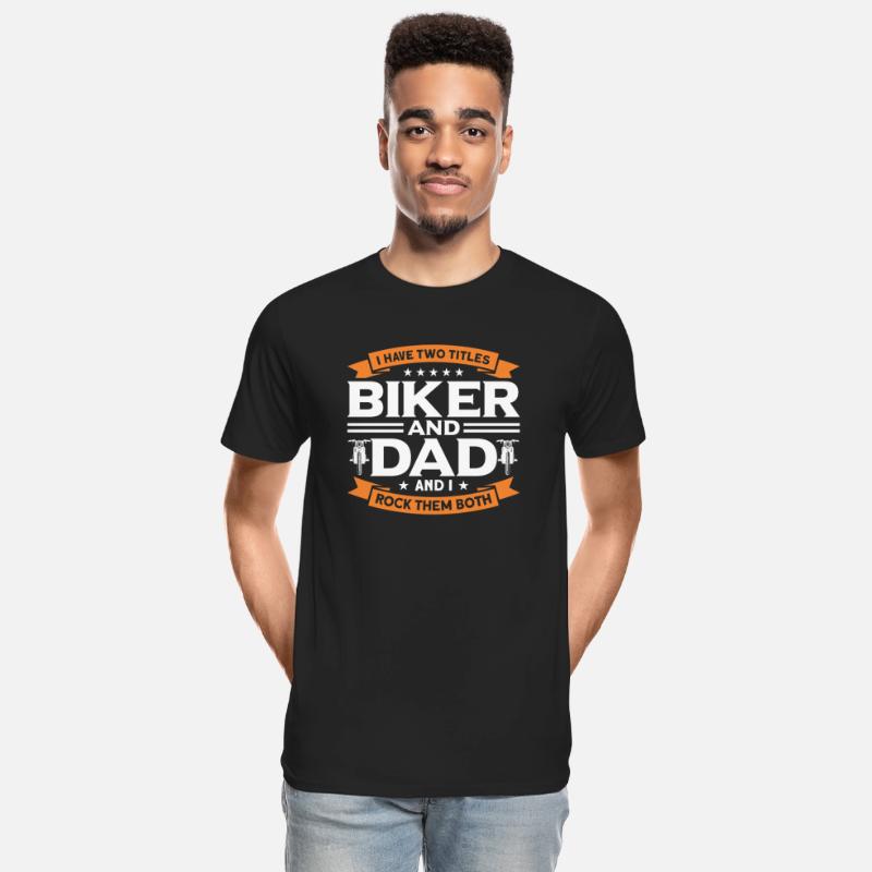 Two Titles Biker And Dad Motorbike Biker